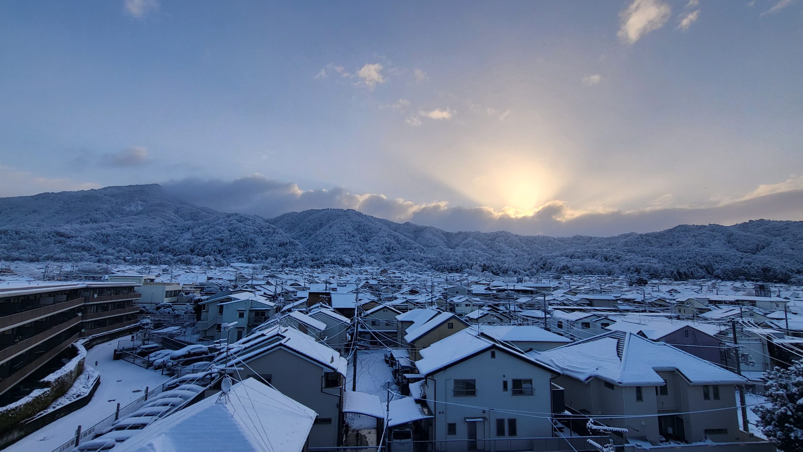 冬、早朝の比叡山