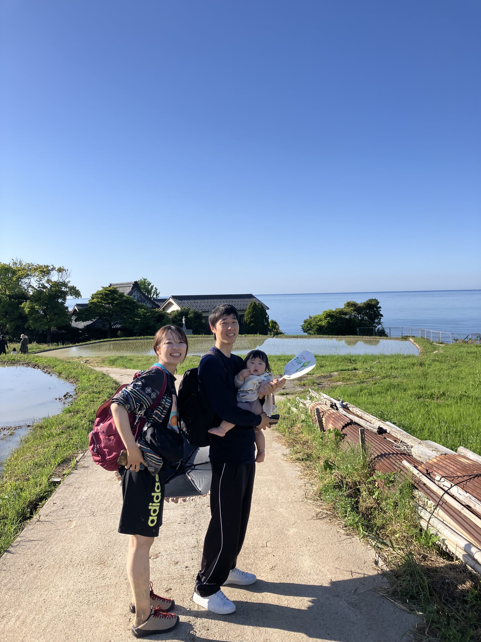 棚田で再会！